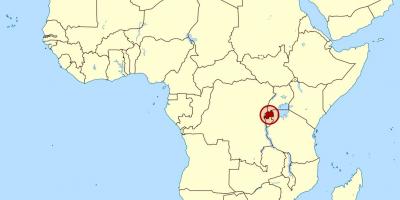 Mapa de Ruanda áfrica